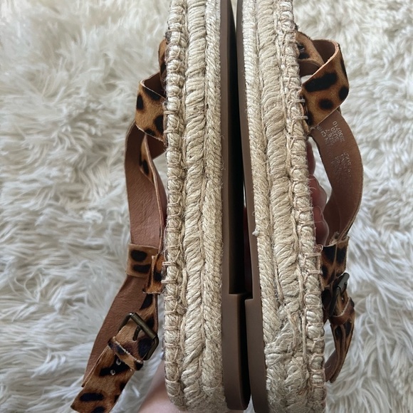 Madewell Malia Espadrille Sandal in Leopard Calf Hair - size 7 - Picture 7 of 9